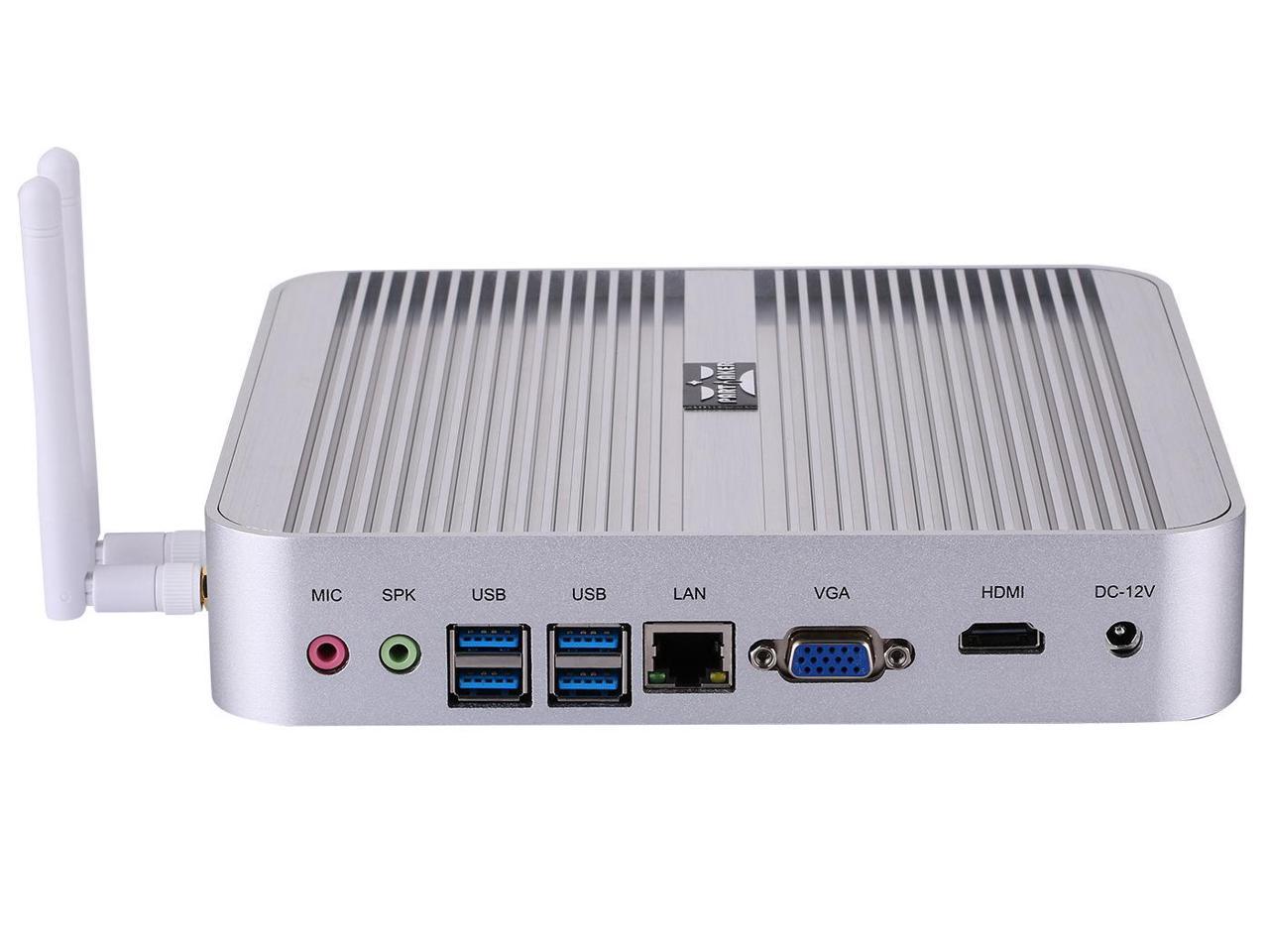 Desktop Computer Fanless Mini PC Windows 10 OEM/ Linux With Intel Core I5 5200U/ 5250U Partaker B1 WiFi 300Mbps 4G RAM 64G SSD